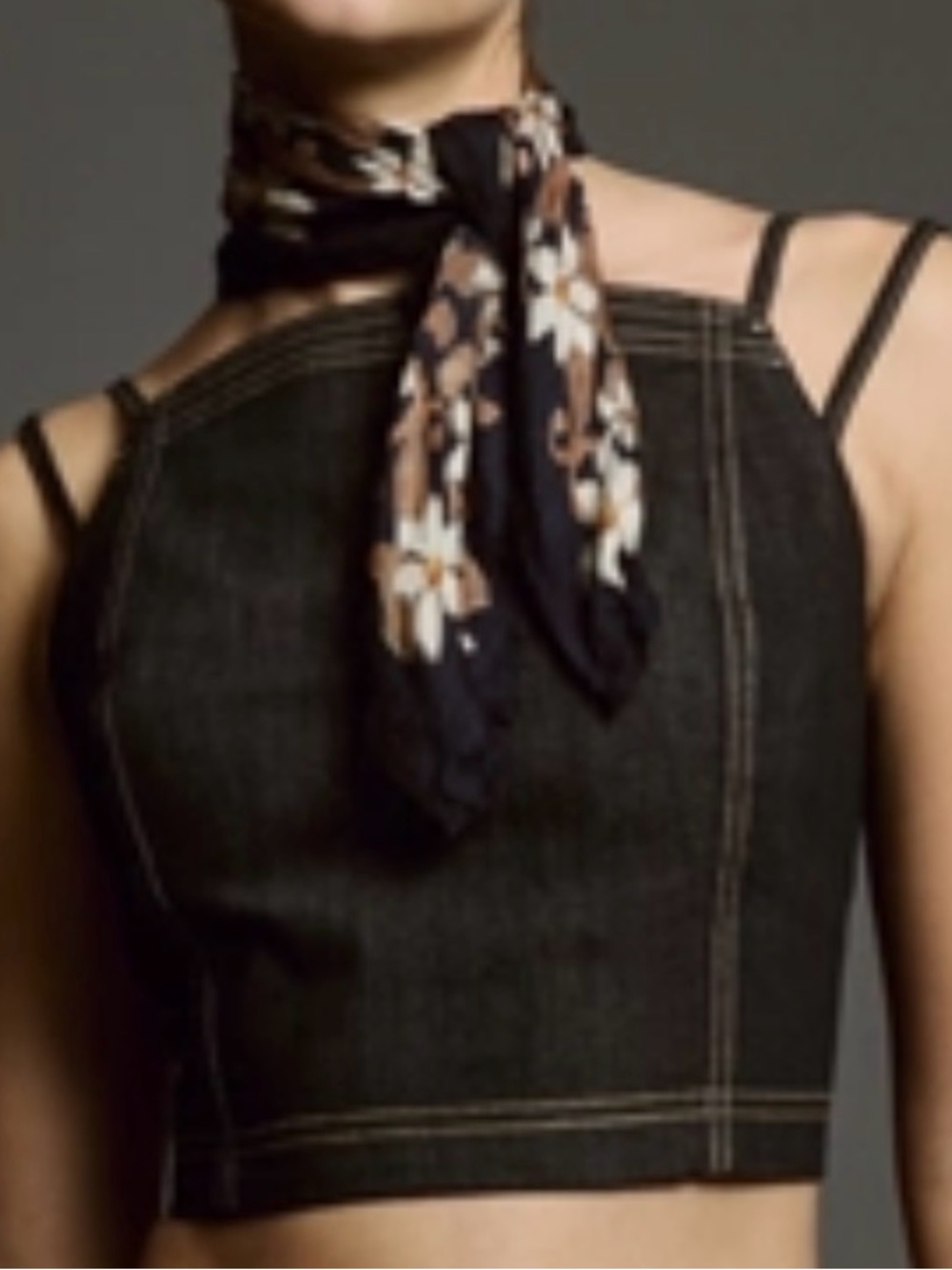 Pilcro Lace-Up Denim
Apron Tank- Anthropologie